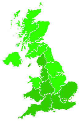 Click on a region for air pollution levels for 13/09/2011