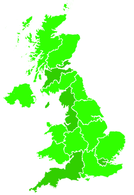 Click on a region for air pollution levels for 13/09/2013