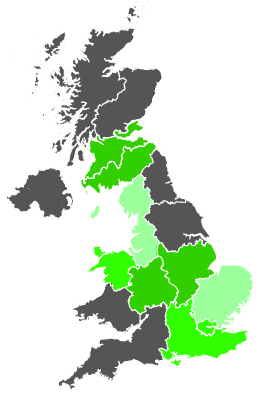 Click on a region for air pollution levels for 13/10/1986
