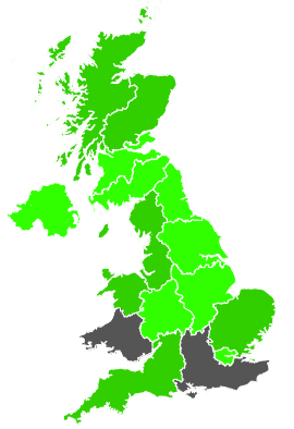 Click on a region for air pollution levels for 13/10/1988