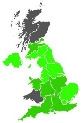 Click on a region for air pollution levels for 13/10/1989