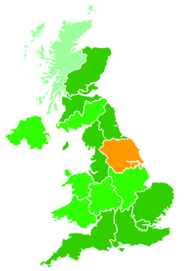 Click on a region for air pollution levels for 13/10/2003
