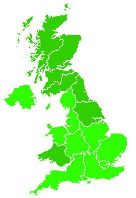 Click on a region for air pollution levels for 13/10/2020