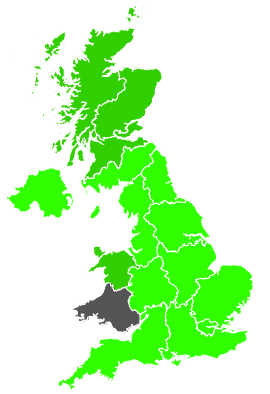 Click on a region for air pollution levels for 13/11/1988