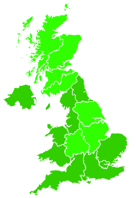 Click on a region for air pollution levels for 13/11/2002