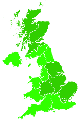 Click on a region for air pollution levels for 13/11/2011