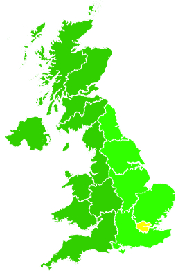 Click on a region for air pollution levels for 13/11/2012
