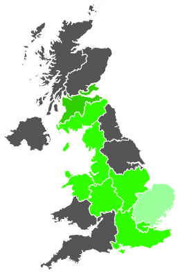 Click on a region for air pollution levels for 13/12/1986