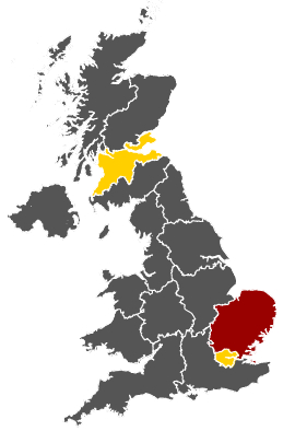 Click on a region for air pollution levels for 14/01/1978