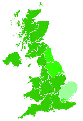 Click on a region for air pollution levels for 14/01/1995