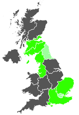 Click on a region for air pollution levels for 14/02/1987