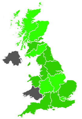 Click on a region for air pollution levels for 14/03/1988
