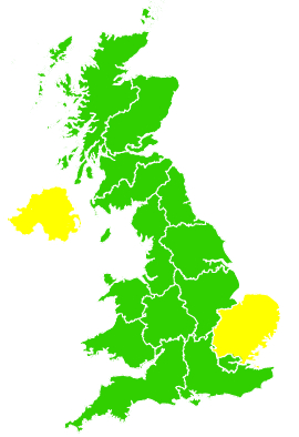 Click on a region for air pollution levels for 14/03/2001