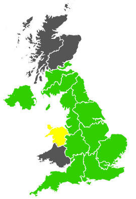 Click on a region for air pollution levels for 14/04/1989