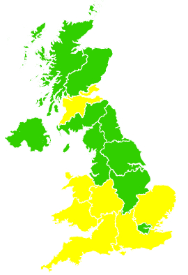 Click on a region for air pollution levels for 14/04/2005