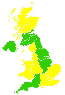 Click on a region for air pollution levels for 14/05/2002