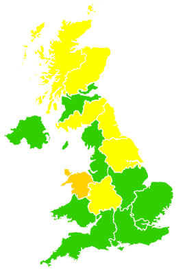 Click on a region for air pollution levels for 14/05/2016