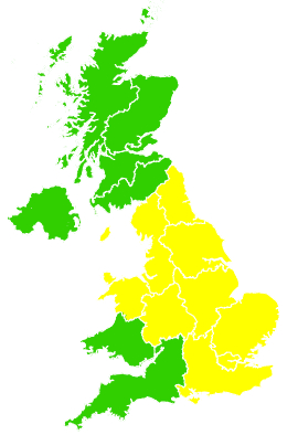 Click on a region for air pollution levels for 14/06/2011