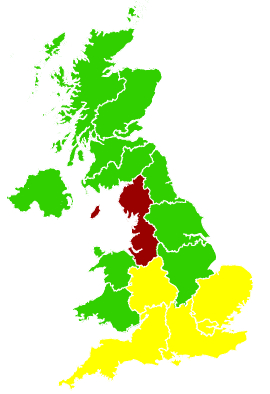 Click on a region for air pollution levels for 14/07/2026