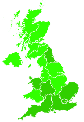 Click on a region for air pollution levels for 14/08/2005