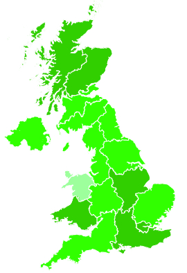Click on a region for air pollution levels for 14/10/2016