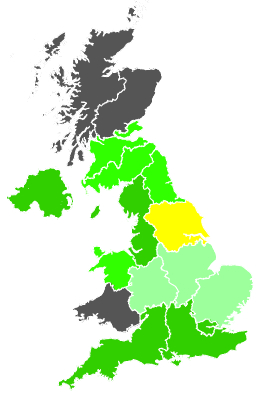 Click on a region for air pollution levels for 14/11/1991
