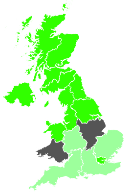 Click on a region for air pollution levels for 14/12/1987