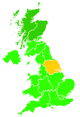 Click on a region for air pollution levels for 14/12/1992