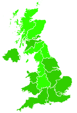 Click on a region for air pollution levels for 14/12/2012