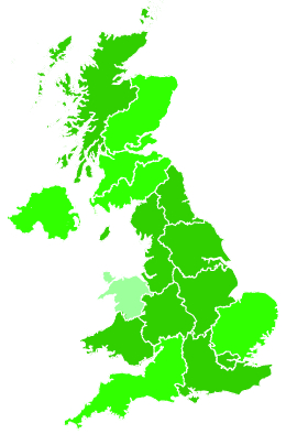 Click on a region for air pollution levels for 14/12/2018