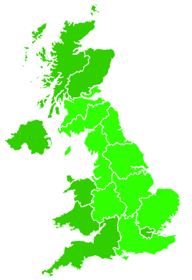 Click on a region for air pollution levels for 15/01/2009