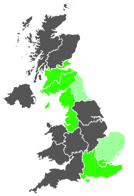 Click on a region for air pollution levels for 15/02/1987