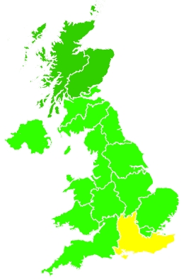 Click on a region for air pollution levels for 15/02/2024