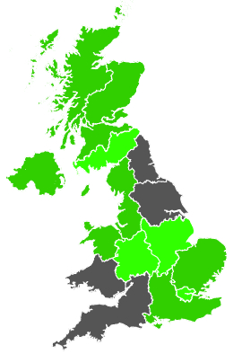 Click on a region for air pollution levels for 15/04/1987
