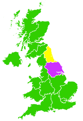 Click on a region for air pollution levels for 15/04/1997