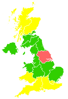 Click on a region for air pollution levels for 15/04/2019