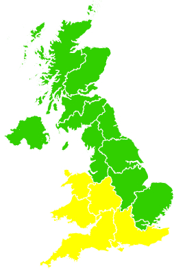 Click on a region for air pollution levels for 15/04/2020