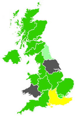 Click on a region for air pollution levels for 15/05/1989