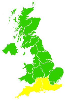 Click on a region for air pollution levels for 15/05/1995