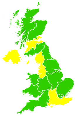 Click on a region for air pollution levels for 15/05/2002
