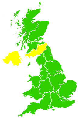 Click on a region for air pollution levels for 15/05/2010