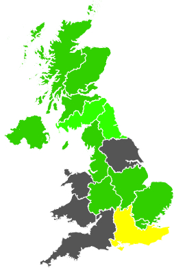 Click on a region for air pollution levels for 15/06/1987
