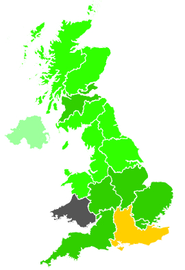 Click on a region for air pollution levels for 15/07/1989