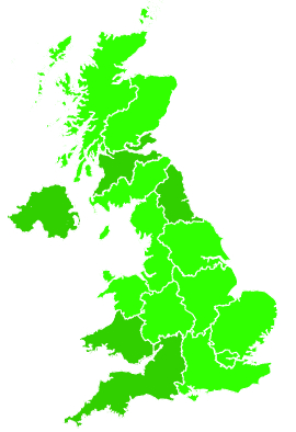 Click on a region for air pollution levels for 15/07/2000