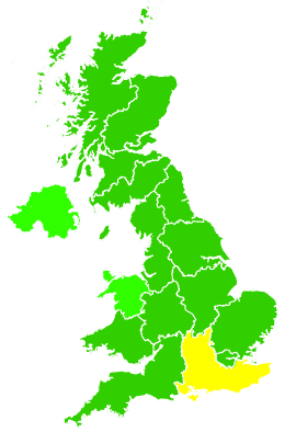 Click on a region for air pollution levels for 15/07/2007