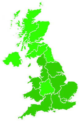 Click on a region for air pollution levels for 15/07/2012