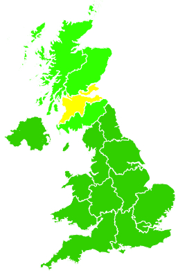 Click on a region for air pollution levels for 15/08/2016