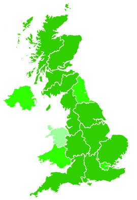 Click on a region for air pollution levels for 15/08/2019