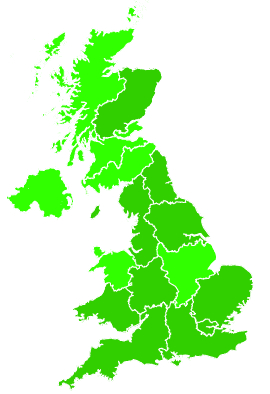 Click on a region for air pollution levels for 15/08/2023