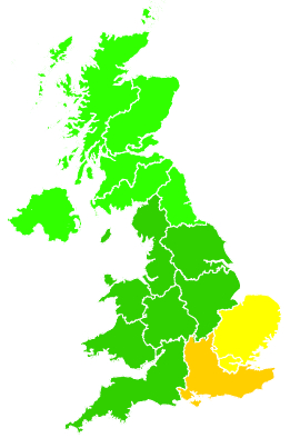 Click on a region for air pollution levels for 15/08/2026